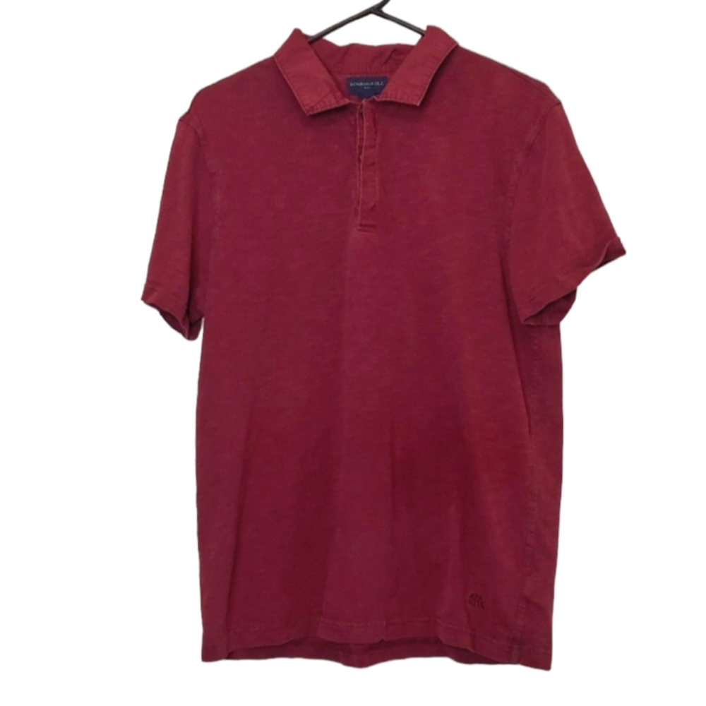 Banana Republic Men's Half Button Collared Short Sleeve Polo Shirt Size Large